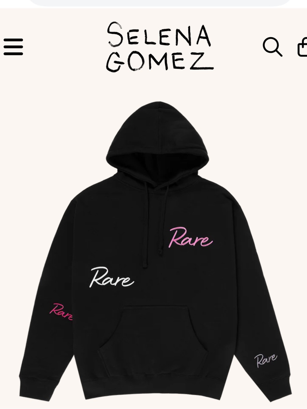 RARE EMBROIDERED HOODIE
SELENA GOMEZ